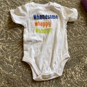 Multicolored baby onesie